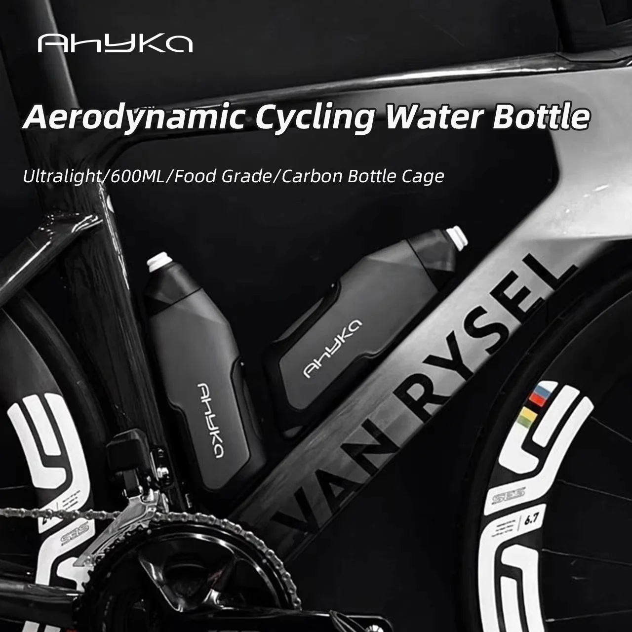 S73198c54937940dba2ad6ed8ceb02375V-3.webp AhyKa Aerodynamic Water Bottle Set 600ml Big Capacity Food Grade PP5 Bottle With Ultralight Carbon Bottle Cage Bike Accessories - Image 1