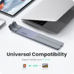 UGREEN Laptop Stand For Macbook Air Pro Foldable Aluminum Vertical Notebook Stand Laptop Support Macbook Pro Tablet Phone Stand - Image 3